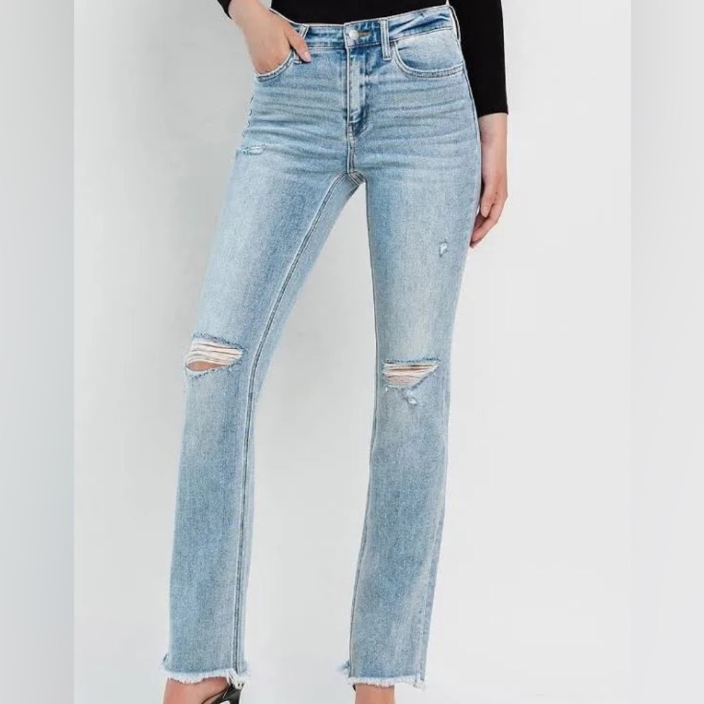 FLYING MONKEY High Rise Straight jeans